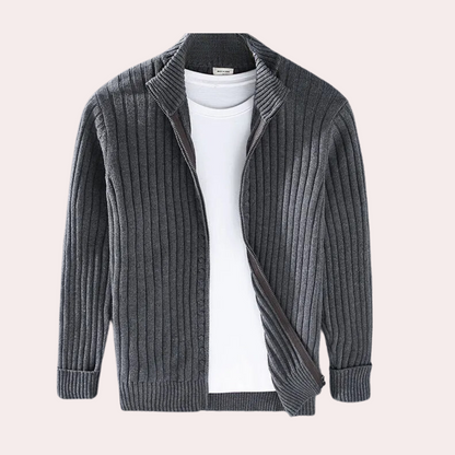 Vest Heren Gebreid Vest Met Rits Comfort Casual Stijl