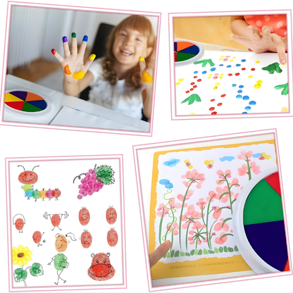 Vingerverf Wasbare Kinderverf Creatieve Verfset Rond