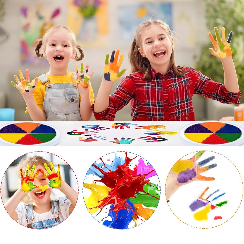 Vingerverf Wasbare Kinderverf Creatieve Verfset Rond