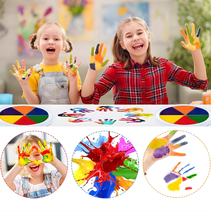 Vingerverf Wasbare Kinderverf Creatieve Verfset Rond