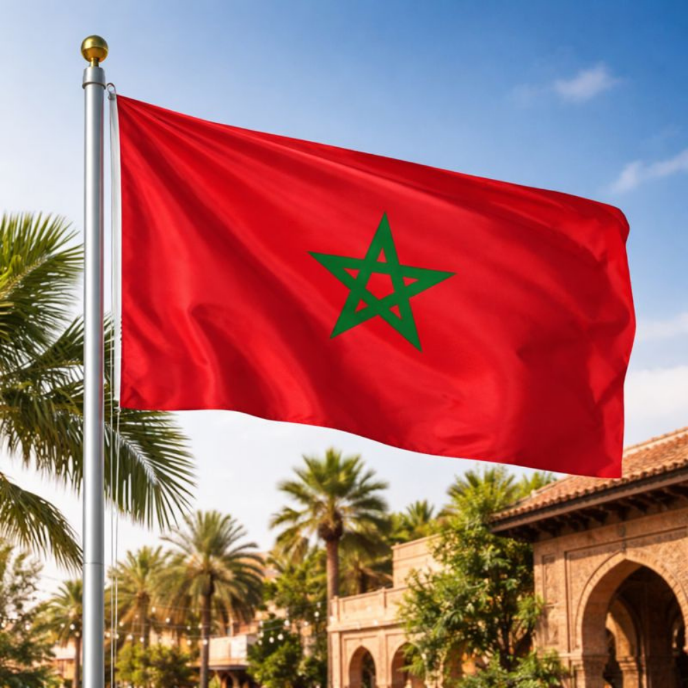 Vlag Marokko Nationaal Polyester Buiten Binnen