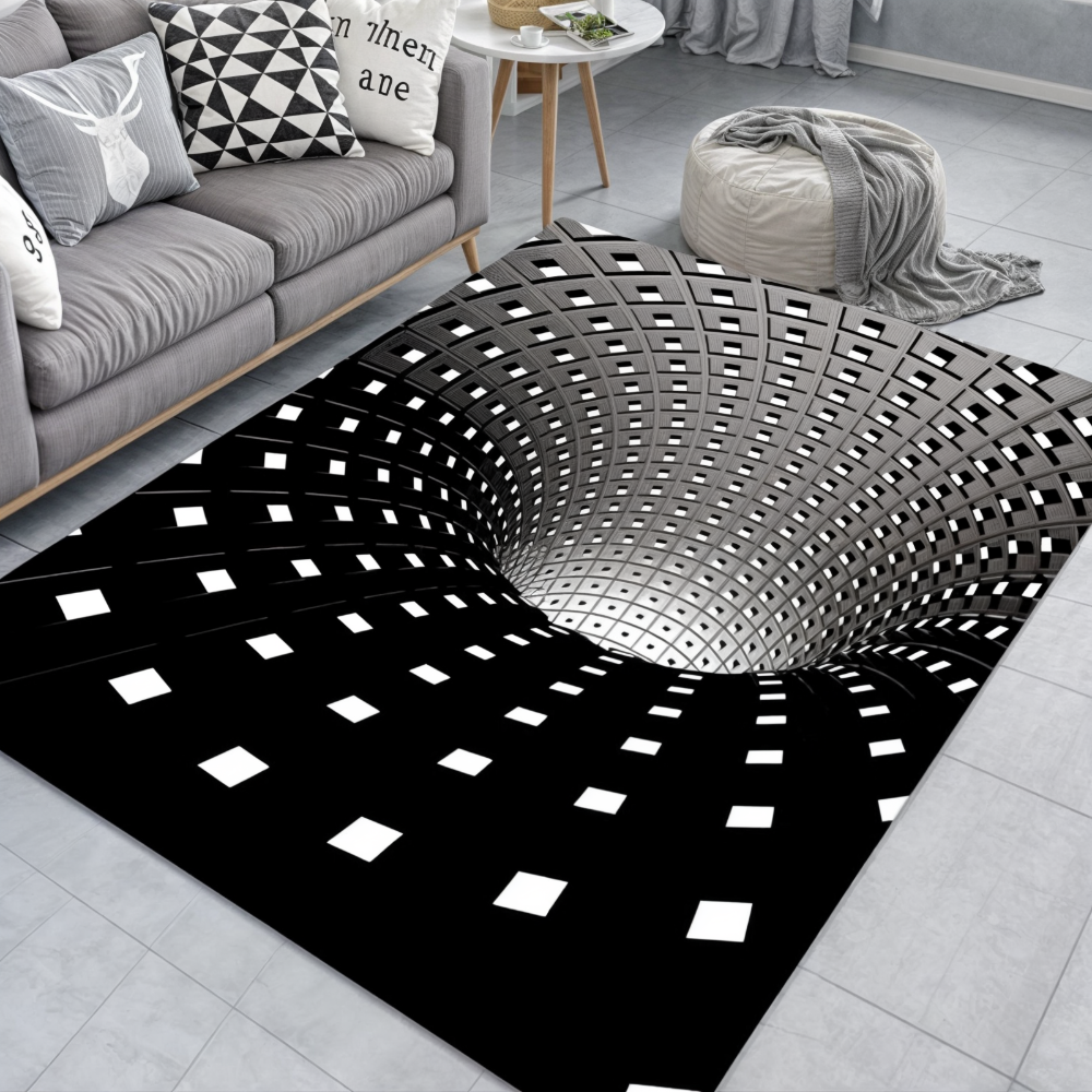 Vloerkleed Geometrisch 3D Illusie Antislip Woonkamer