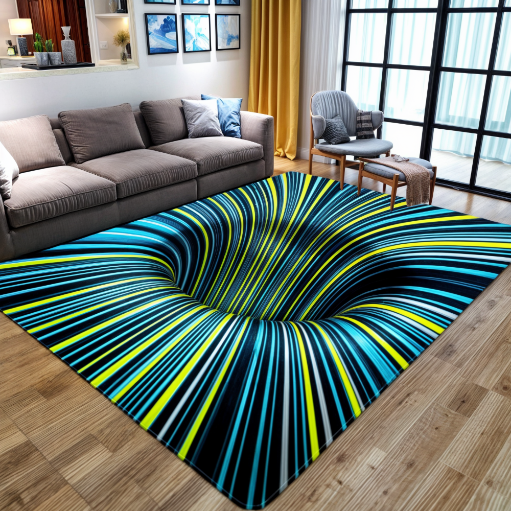Vloerkleed Geometrisch 3D Illusie Antislip Woonkamer