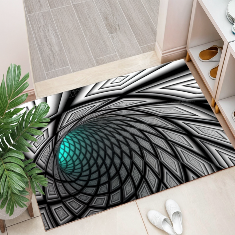 Vloerkleed Geometrisch 3D Illusie Antislip Woonkamer