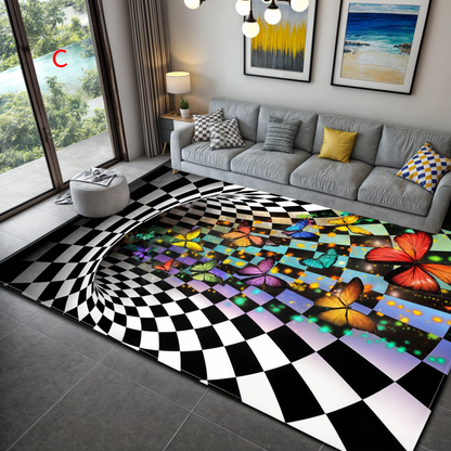 Vloerkleed Geometrisch 3D Illusie Antislip Woonkamer
