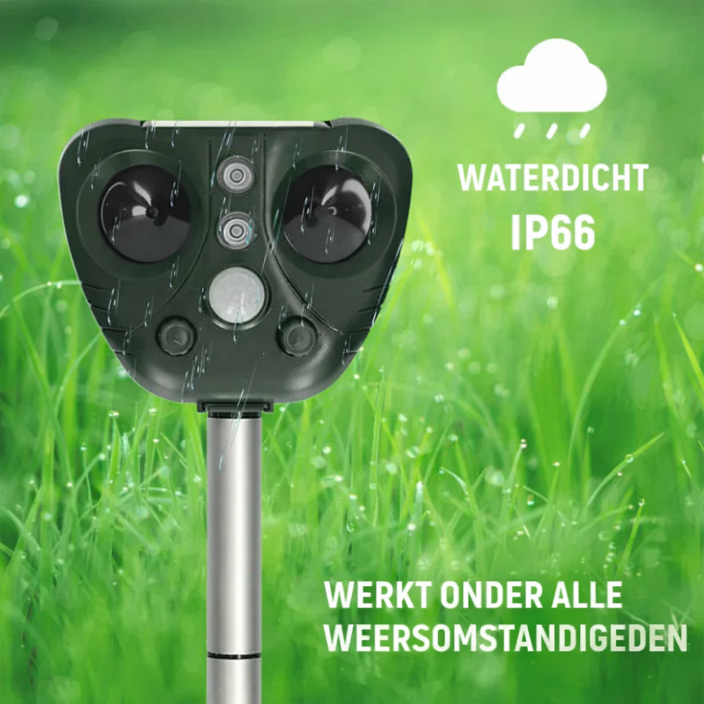 Vogelverjager Zonne Ultrasoon LED Tuin