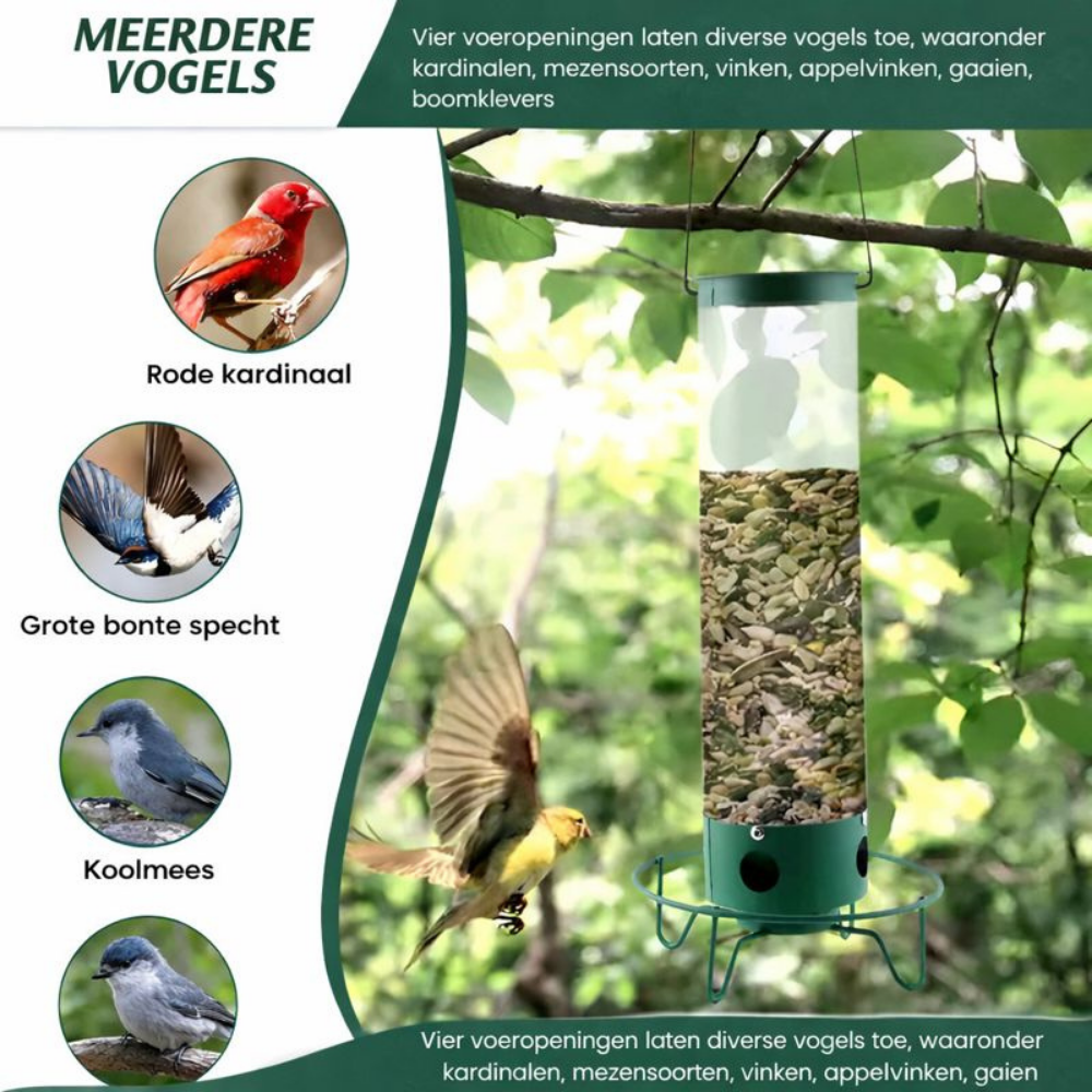 Vogelvoederhuis Metaal Eekhoornbestendig Hangend Tuin