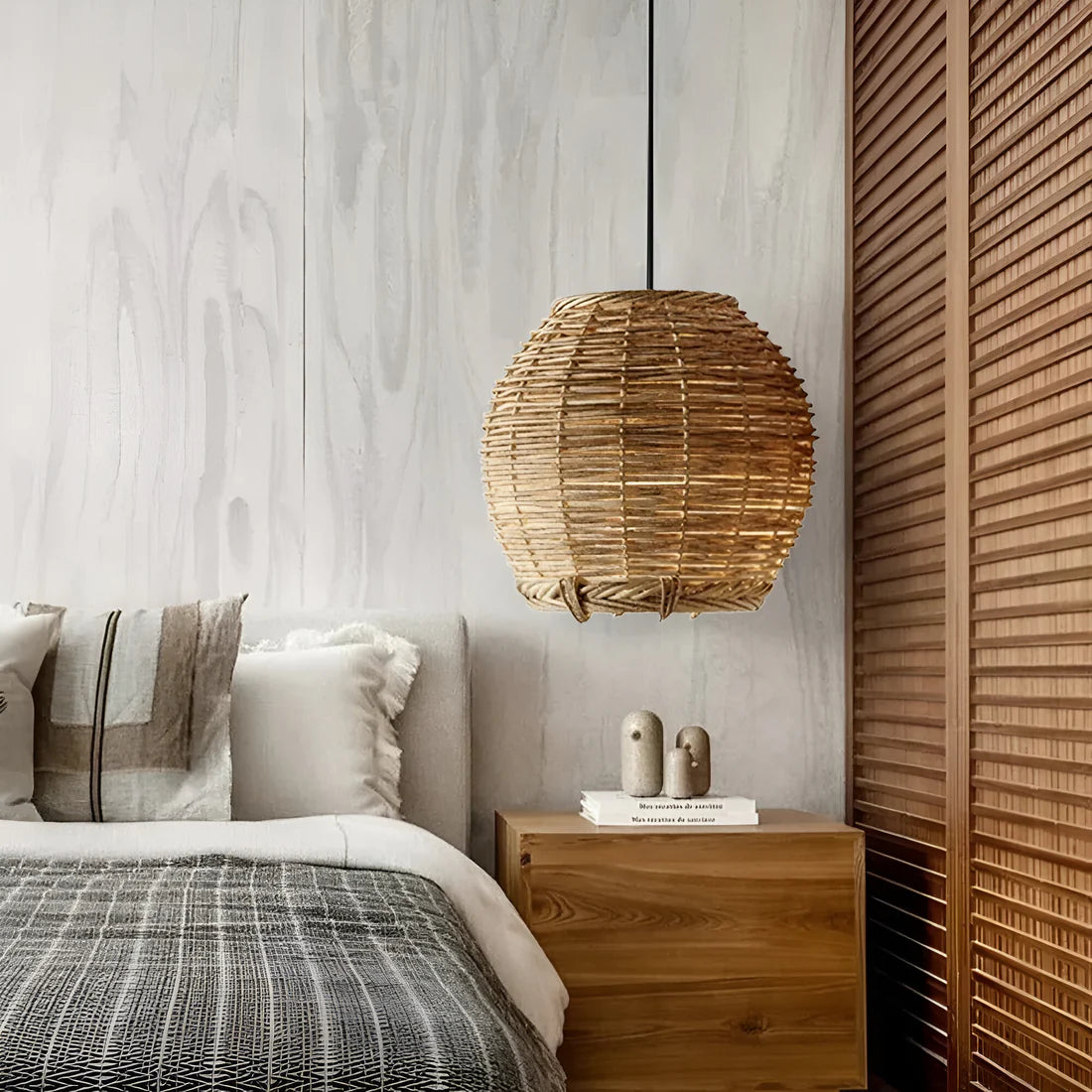 Wabi-Sabi Stijl Boho Rotan Hanglamp