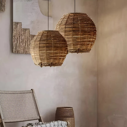 Wabi-Sabi Stijl Boho Rotan Hanglamp