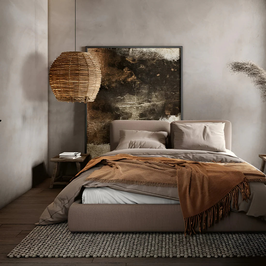 Wabi-Sabi Stijl Boho Rotan Hanglamp