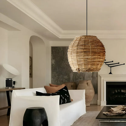 Wabi-Sabi Stijl Boho Rotan Hanglamp