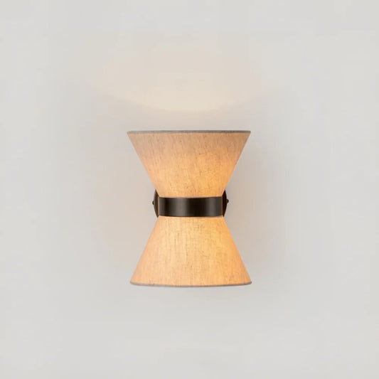 Wabi Sabi Wandlamp met Stoffen Kap