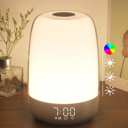Wake Up Light LED Nachtlamp Zonsopgang Alarmklok Geluid