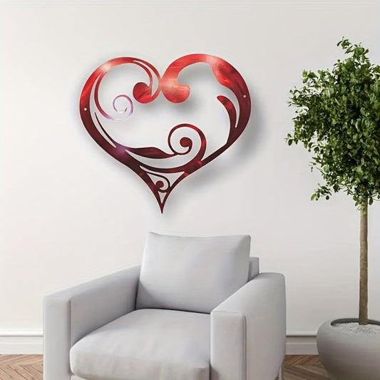 Wanddecoratie Metalen Hart Vintage Bloemen Muurkunst Woonkamer