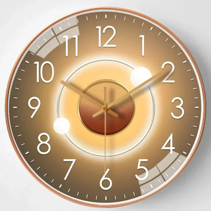 Wandklok Modern Stil Rond Glas Design