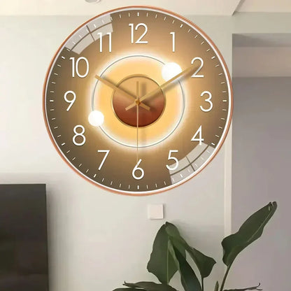 Wandklok Modern Stil Rond Glas Design