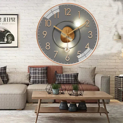 Wandklok Modern Stil Rond Glas Design