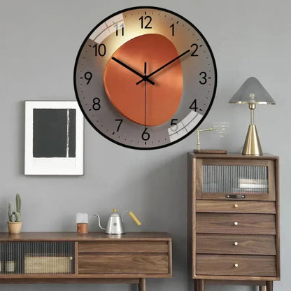 Wandklok Modern Stil Rond Glas Design