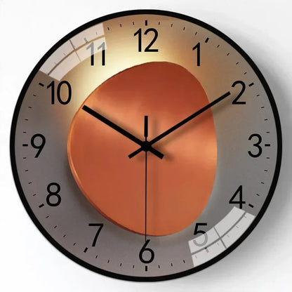 Wandklok Modern Stil Rond Glas Design
