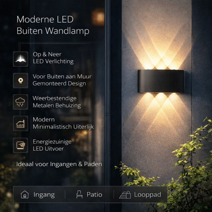 Wandlamp Buiten LED Modern Metaal Wandverlichting