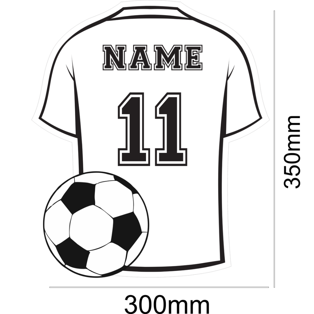 Wandlamp Voetbalshirt Gepersonaliseerd Acryl LED Nachtlamp