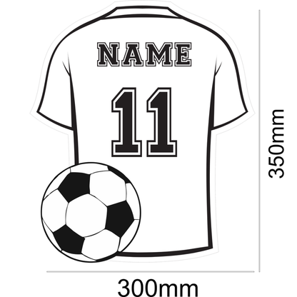 Wandlamp Voetbalshirt Gepersonaliseerd Acryl LED Nachtlamp