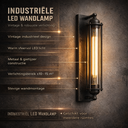 Wandlamp Industrieel LED Vintage Metaal Interieurverlichting