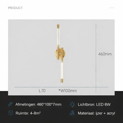 Wandlamp LED Metaal Moderne Sfeerverlichting Interieur