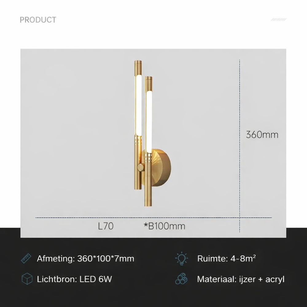 Wandlamp LED Metaal Moderne Sfeerverlichting Interieur