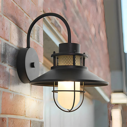 Industriële Zwart Metaal Buitenwandlamp