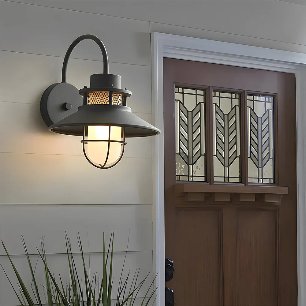 Industriële Zwart Metaal Buitenwandlamp