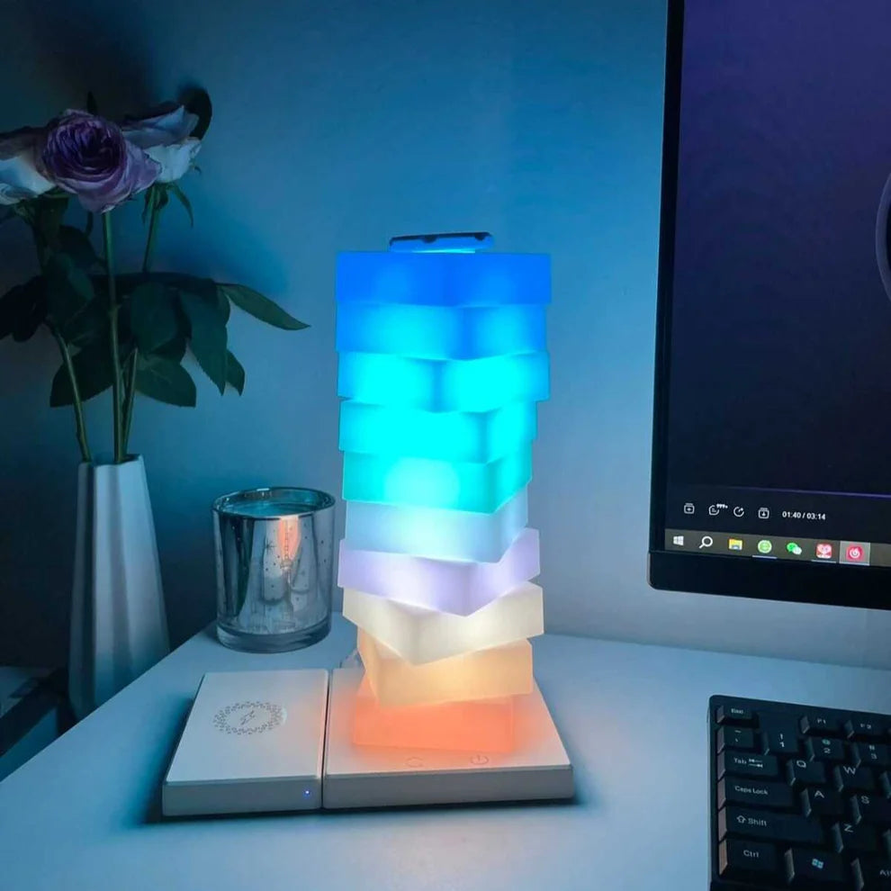 Twistbare Lichtzuil Tafellamp met Draadloze Oplader