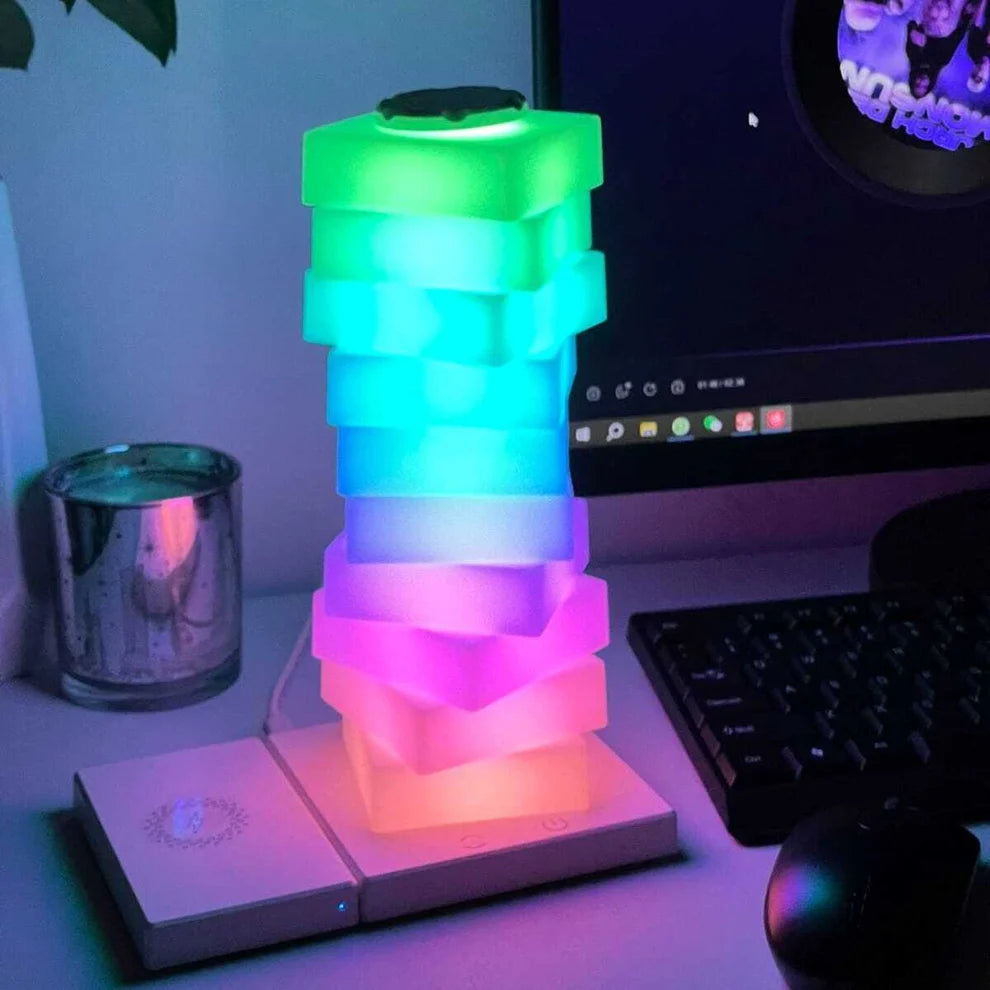 Twistbare Lichtzuil Tafellamp met Draadloze Oplader