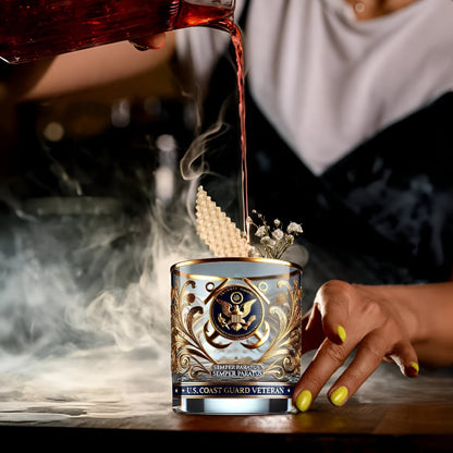 Whiskey Glas Veteranen Tribute Goud Reliëf Drinkglas