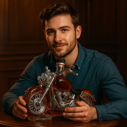 Whiskey Karaf Glas Motorfiets Decoratieve Barfles