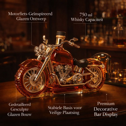 Whiskey Karaf Glas Motorfiets Decoratieve Barfles