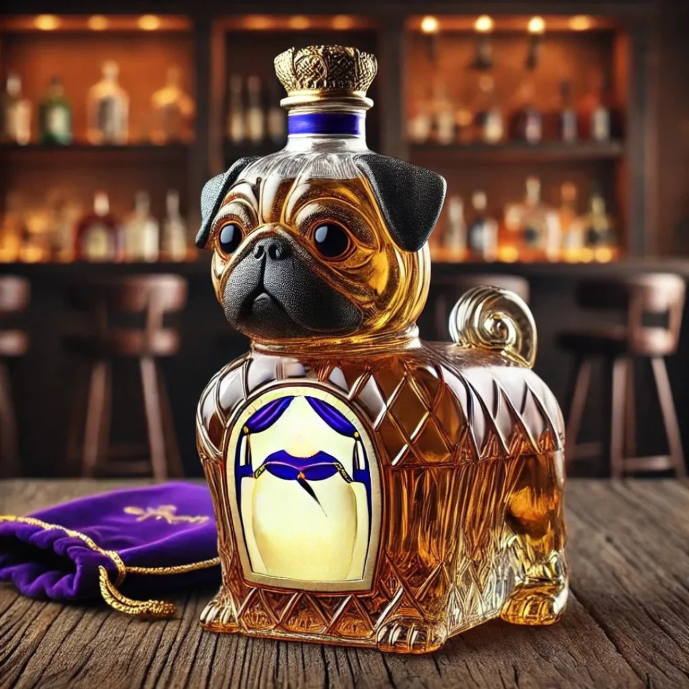 Whisky Karaf Glas Hond Design Bar Decoratie