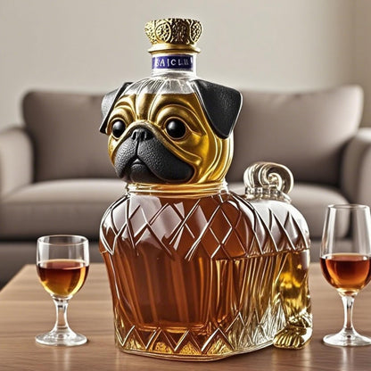 Whisky Karaf Glas Hond Design Bar Decoratie