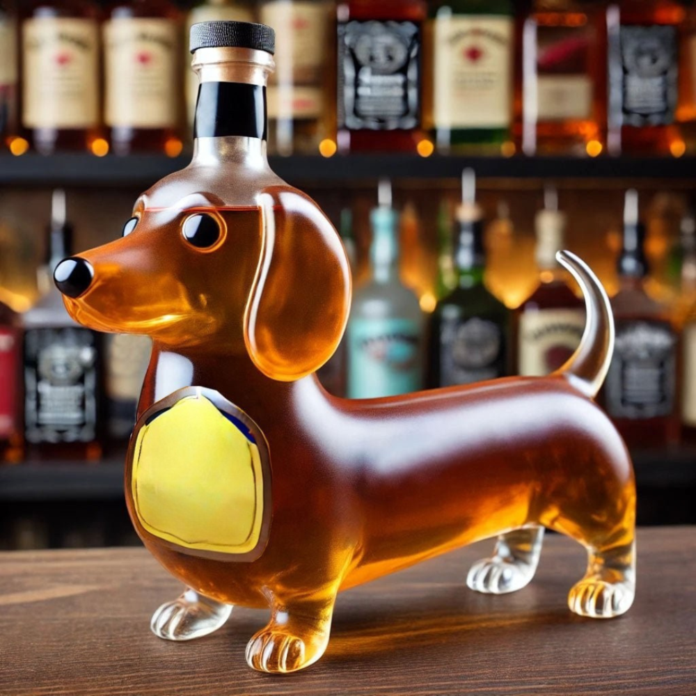 Whisky Karaf Glas Hond Design Bar Decoratie