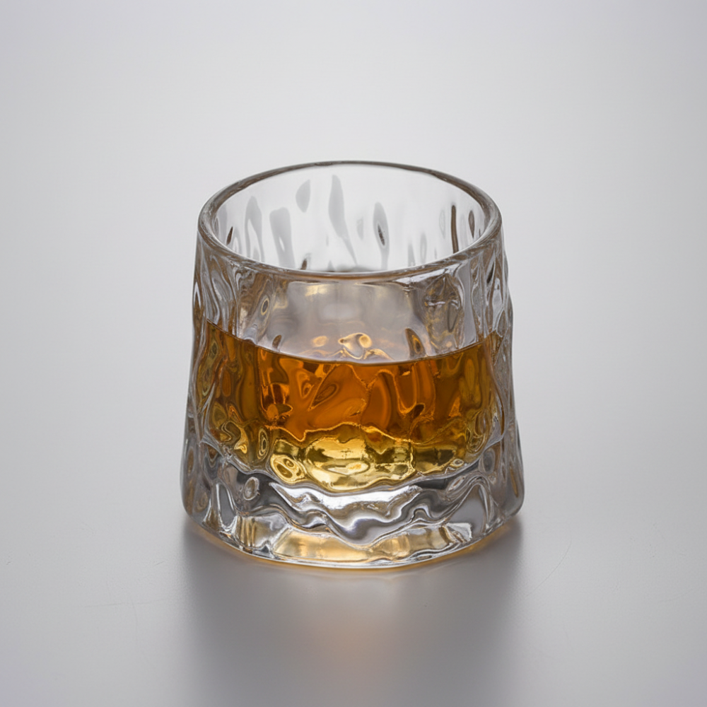 Whiskyglas Whisky Glazen Geribbeld Kristal Roterend Design