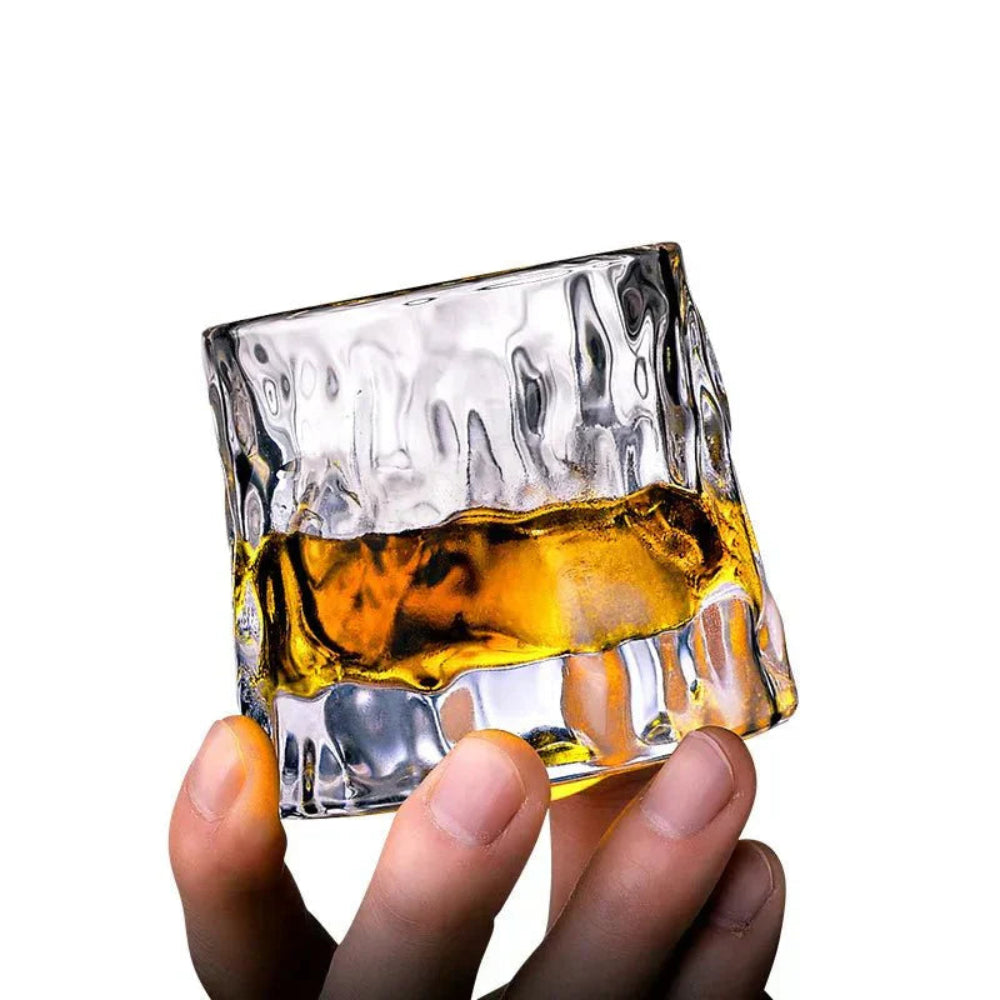 Whiskyglas Whisky Glazen Geribbeld Kristal Roterend Design