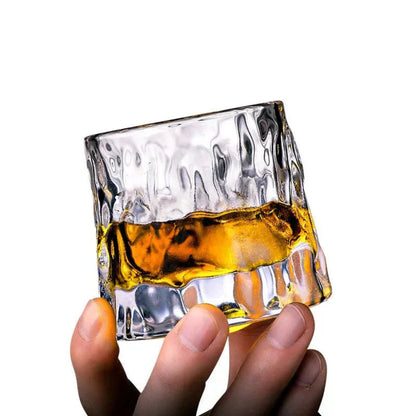 Whiskyglas Whisky Glazen Geribbeld Kristal Roterend Design