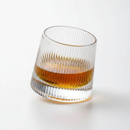 Whiskyglas Whisky Glazen Geribbeld Kristal Roterend Design