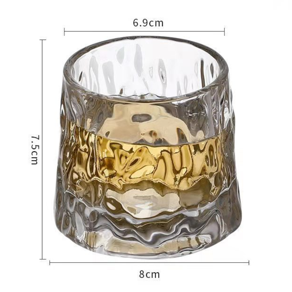 Whiskyglas Whisky Glazen Geribbeld Kristal Roterend Design