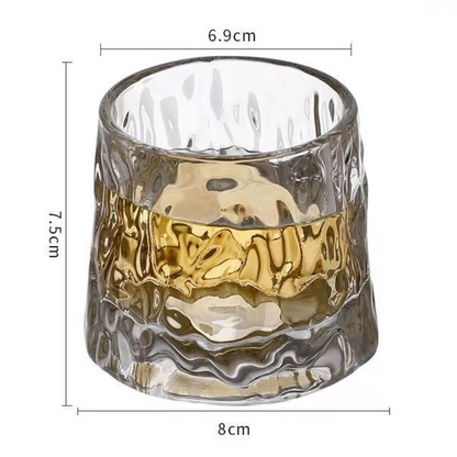 Whiskyglas Whisky Glazen Geribbeld Kristal Roterend Design