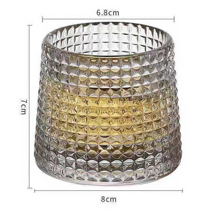 Whiskyglas Whisky Glazen Geribbeld Kristal Roterend Design
