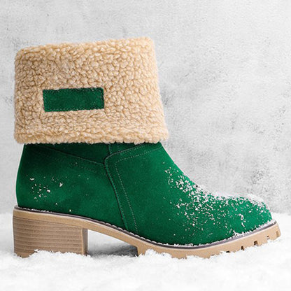 Winterlaarzen Dames Lage Hak Antislip PU Comfort