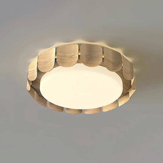 Moderne Plafondlamp met Houtnerfpatroon