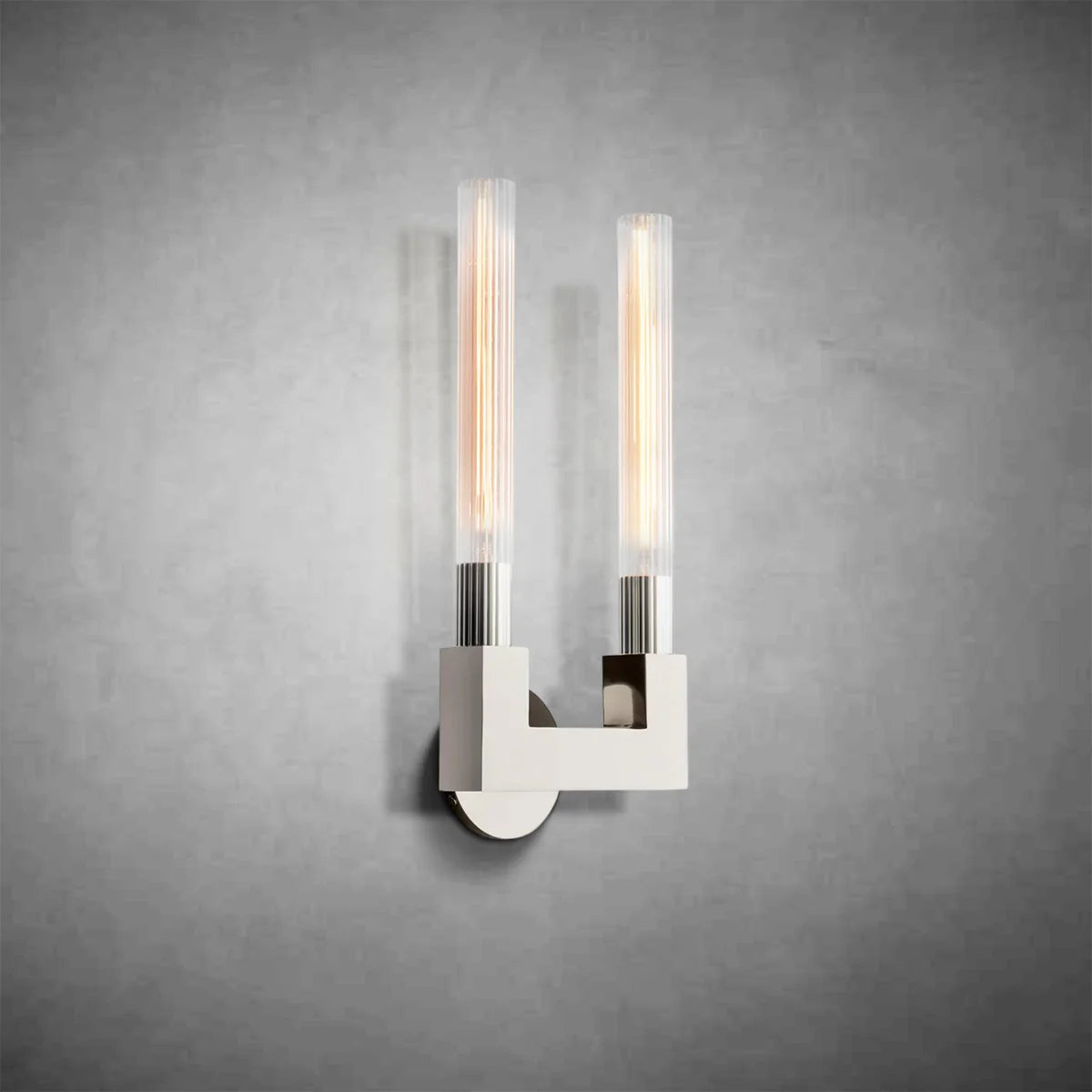 Moderne Glas Dubbele Hoofd LED Wandlamp