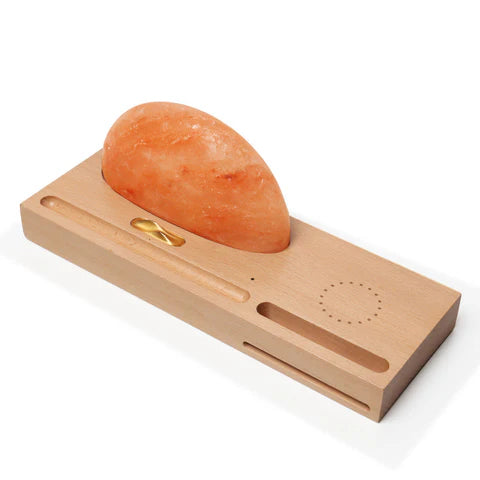 Zonsopgang Himalaya Zoutlamp met Draadloze Oplader